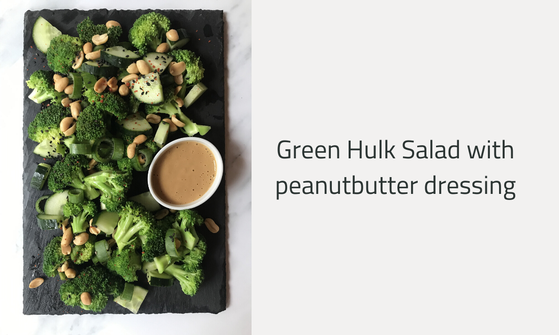 Green Hulk Salad with peanutbutter dressing